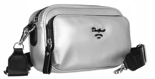 Listonoszka damska ze skóry ekologicznej na szerokim pasku — David Jones - Torebki damskie - miniaturka - grafika 1