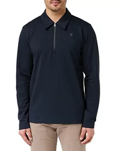 G-STAR RAW Męska koszulka polo z zamkiem błyskawicznym Regular Tweeter, Niebieski (Salute D23170-d136-c742), XS - Koszulki męskie - miniaturka - grafika 1
