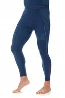 Spodnie sportowe męskie - Męskie legginsy termoaktywne Brubeck Thermo - niebieskie - BRUBECK - miniaturka - grafika 1