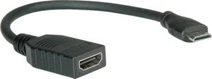 Roline Kabel HDMI HS cable with Ethernet A D BU ST 0,15m - 11.04.5586 - Kable - miniaturka - grafika 1