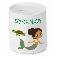 Skarbonki - SKARBONKA DLA DZIECI MAŁA SYRENKA PREZENT z Nadrukiem ze Zdjęciem - miniaturka - grafika 1