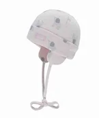 Czapki damskie - Czapka niemowlęca, różowa, wiązana, słonie, Döll - miniaturka - grafika 1