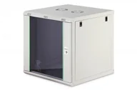 Szafy rack - Szafa Digitus Szafa sieciowa wisząca jednosekcyjna Dynamic 19" 12U, 600x600, drzwi szyba, szary, niezmontowana, 60kg DN-37110 - miniaturka - grafika 1