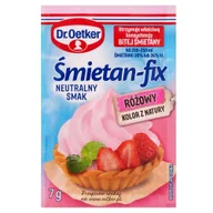 Dodatki do ciast w proszku - Dr. Oetker Śmietan-fix różowy 7 g - miniaturka - grafika 1