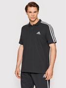 Koszulki męskie - Adidas Polo Aeroready Essentials Pique GK9097 Czarny Regular Fit - miniaturka - grafika 1