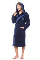 Szlafroki damskie - L&L Szlafrok George Dark Blue M Dark Blue - miniaturka - grafika 1