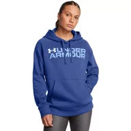 Bluzy sportowe damskie - Bluza damska Under Armour Rival Fleece Wordmark Hoodie - miniaturka - grafika 1