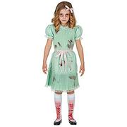 Sukienki i spódniczki dla dziewczynek - Widmann Widmann - Kostium dziecięcy lalka, 4-częściowy, sukienka, pasek i para podkolanówek, dla dziewcząt, psycho, horror, stracha, kostium, przebranie, impreza tematyczna, karnawał, Halloween 10318 - miniaturka - grafika 1
