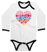 Body dla niemowląt - Body dziecięce Kolorowe Kropki W Kształcie Serca Na Dzień Kropki 86/92 - miniaturka - grafika 1
