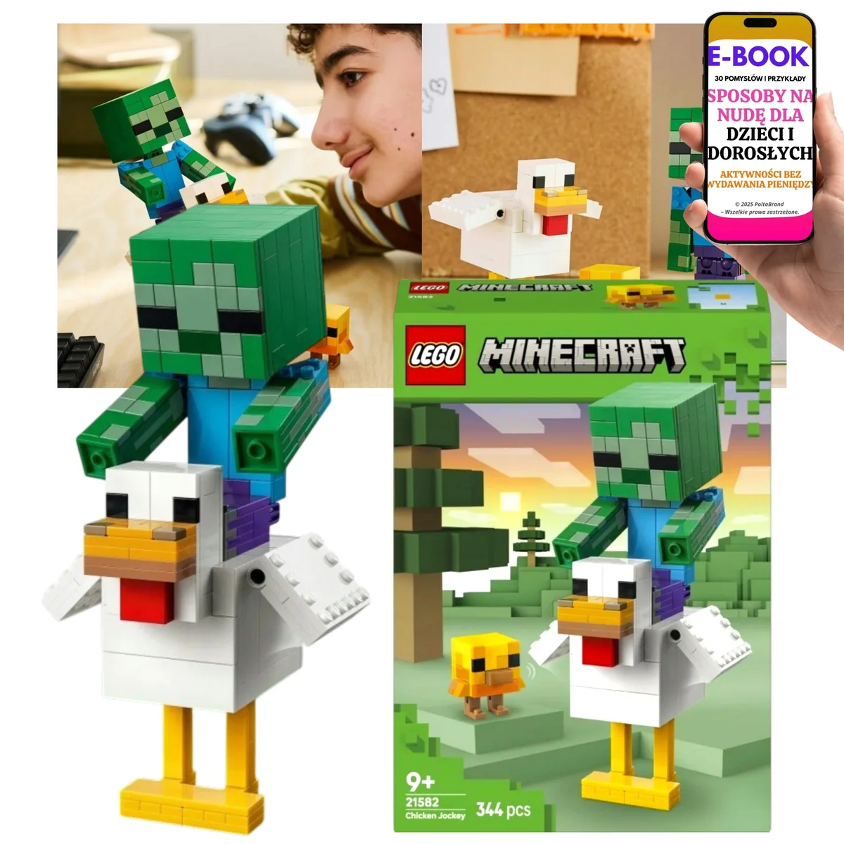 LEGO Kurzy Jeździec Kolekcjonerski Minecraft 21582