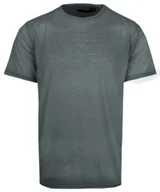 Koszulki męskie - T-Shirt - Bawełniana Tkanina w Stylu Vintage - Brave Soul - Stalowa - miniaturka - grafika 1