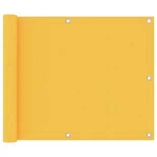 vidaXL Parawan balkonowy, żółty, 75x600 cm, tkanina Oxford vidaXL - Parawany - miniaturka - grafika 1