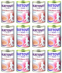 Kattovit Drink Niere/Renal kurczak/kaczka 12x135ml puszka - Mokra karma dla kotów - miniaturka - grafika 1
