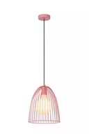 Lampy sufitowe - Lucide Macarons 74417/01/66 lampa wisząca zwis 1x40W E27 różowa - miniaturka - grafika 1