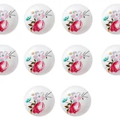 Zawiasy, okucia i inne akcesoria - 10 x Uchwyty do szafek Gałki do drzwi Gałki do szafek Gałki meblowe Ceramiczne gałki meblowe Tulip - miniaturka - grafika 1