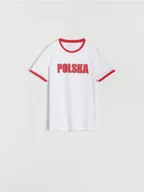 Koszulki męskie - Sinsay - Koszulka Polska - biały - miniaturka - grafika 1
