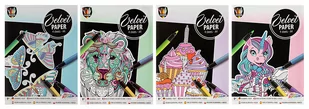 Welurowy Papier 4 Arkusze, 4 Wzory - Zabawki interaktywne dla dzieci - miniaturka - grafika 1