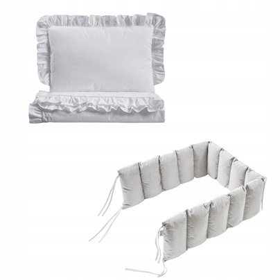 3el pościel do łóżeczka bawełna 90x120 ochraniacz 180cm velvet biel biały