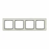 Wyłączniki światła i elektryczne - Ramka poczwórna biały szkło SEDNA DESIGN SCHNEIDER ELECTRIC - miniaturka - grafika 1