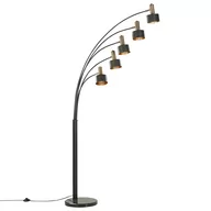 Lampy stojące - Lampa Podłogowa Regulowana Metalowa Czarna Anbesa - miniaturka - grafika 1