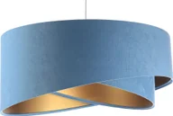 Lampy sufitowe - Lampa wisząca Lumes Niebiesko-złota welurowa lampa wisząca - EX996-Alias - miniaturka - grafika 1