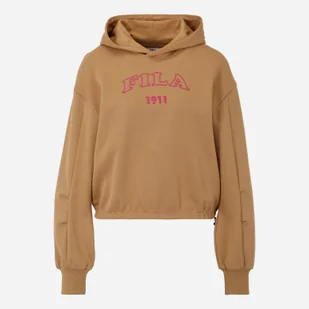 Bluza damska z kapturem krótka Fila FAW0634-70029 XS Ciemnobeżowa (4064556526564) - Bluzy damskie - miniaturka - grafika 1