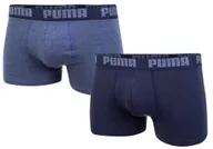 Majtki męskie - PUMA  BOKSERKI MĘSKIE FASHION BOXER NAVY/BLUE 2 PAK 906823 36 - Rozmiar: M - miniaturka - grafika 1