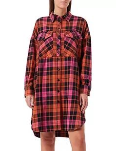 Replay Sukienka damska W9779A, 010 ORANGE/Fuxia/Blue, XXS - Sukienki - miniaturka - grafika 1