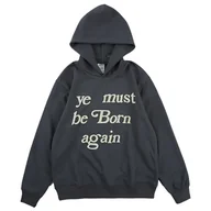 Bluzy męskie - cpfm Bluza z Kapturem Ye Must Be Born Again Streetwear Czarna L - miniaturka - grafika 1