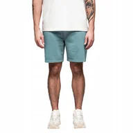 Spodenki męskie - Męskie krótkie spodenki dresowe athleisure turkusowe OM-SRWS-0122 V1 r. XL - miniaturka - grafika 1