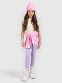 Spodnie i spodenki dla dziewczynek - 4F Legginsy dzianinowe dziewczęce - fioletowe 122 (6-7 lat) - miniaturka - grafika 1