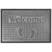 Wycieraczki - Wycieraczka gumowa „Welcome" 60 x 40 cm, szara - miniaturka - grafika 1
