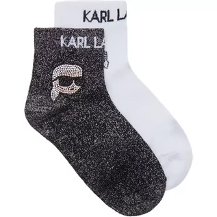 Skarpetki damskie - Karl Lagerfeld Skarpety 2-pack k/ikonik 2.0 rhnstn - grafika 1