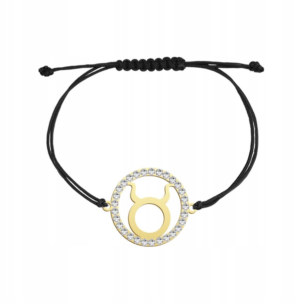 Pozłacana Bransoletka Znak Zodiaku BYK DEDYKACJA