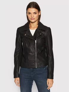 Yas Kurtka skórzana Yassophie 26018510 Czarny Regular Fit - Kurtki damskie - miniaturka - grafika 1