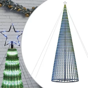 Stożkowa choinka z lampek, 1544 niebieskich LED, 500 cm Lumarko! - Oświetlenie świąteczne Stożkowa choinka z lampek, 1544 niebieskich LED, 500 cm Lumarko! - Oświetlenie świąteczne - miniaturka - grafika 3