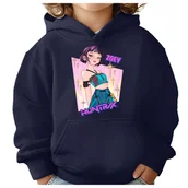 Bluzy dla dziewczynek - BLUZA DZIECIĘCA HUNTRIX ZOEY KPOP 146-152 Z KAPTUREM BAWEŁNIANA JAKOŚĆ - miniaturka - grafika 1