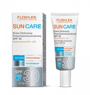 Flos-Lek Sun Care Krem ochronny przeciwzmarszczkowy SPF30 30ml - Kremy do twarzy - miniaturka - grafika 1