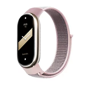 opaska pasek bransoleta NYLON Xiaomi Mi Band 8 pudrowa - Akcesoria do smartwatchy - miniaturka - grafika 1
