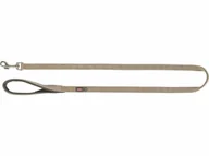 Smycze dla psów - Trixie Premium M/L taśma 1.2m piaskowa - miniaturka - grafika 1