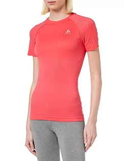 Bluzki damskie - ODLO Damska bluzka Bl Top z okrągłym dekoltem S/S Performance Light Top, Paradise Pink, XL - grafika 1