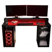 Biurka gamingowe - Biurko gamingowe z oświetleniem LED RGB GAMER 1 - miniaturka - grafika 1