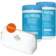 Włosy, skóra, paznokcie - Zestaw Vital Proteins Collagen Peptides, smak neutralny, 2 x 284 g + kosmetyczka gratis - miniaturka - grafika 1