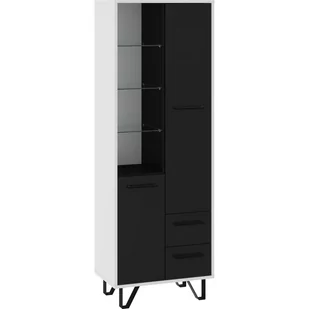 Regał 2D2S BOS-10 Boss MebloCross Biały Mat / Czarny Połysk - Regały - miniaturka - grafika 1