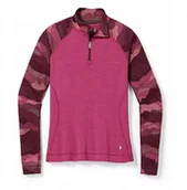 Bielizna sportowa damska - Smartwool W'S Classic Thermal Merino Base Layer Pattern 1/4 Zip Boxed, K57, XS - miniaturka - grafika 1