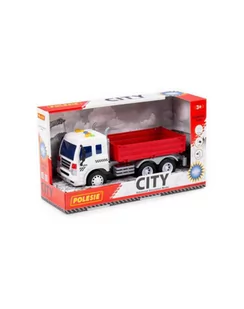 Polesie 91659 Samochód burtowy City czerwony - Samochody i pojazdy dla dzieci - miniaturka - grafika 2