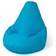 Pufy i podnóżki - Pufa worek sako GRUSZA niebieski XXL 140x100 - miniaturka - grafika 1
