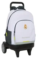 Plecaki - Safta REAL MADRID EQUIPATION 25/26 - Duży plecak na kółkach, Compact Evolution, zdejmowany, idealny dla dzieci w różnym wieku, wygodny i wszechstronny, jakość i wytrzymałość, 33 x 22 x 45 cm, biała, M - miniaturka - grafika 1
