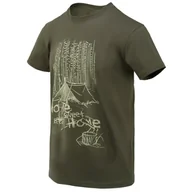 Koszulki sportowe męskie - Koszulka męska Helikon-Tex T-Shirt (Home Sweet Home) Rozmiar: XL / Kolor: zielony - miniaturka - grafika 1