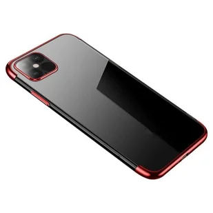 Hurtel Clear Color case żelowy pokrowiec etui z metaliczną ramką Xiaomi Mi 10T Pro / Mi 10T czerwony - Etui i futerały do telefonów - miniaturka - grafika 1